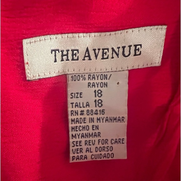 THE AVENUE women’s short sleeve button down maxi red dress /size 18 - Picture 12 of 12